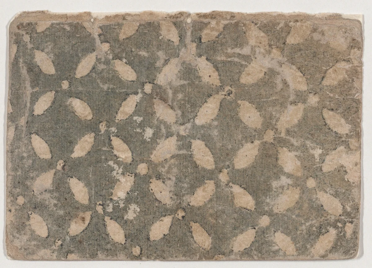 Sheet with faded floral pattern by anonymous, print, 1800-1900
