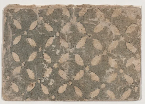 Sheet with faded floral pattern by anonymous, print, 1800-1900