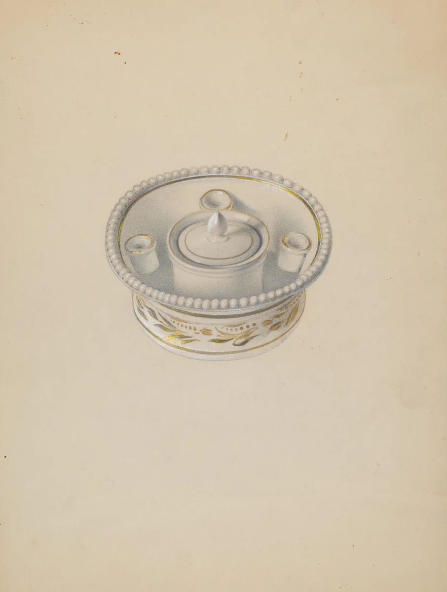 Inkwell by William High, index of american design, 1937