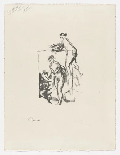 Woman by the Grapevine, Third Variant (Femme au cep de vigne, 3e variante) from Twelve Original Lithographs by Pierre-Auguste Renoir (Douze lithographies originales de Pierre-Auguste Renoir) by Pierre-Auguste Renoir, print, 1904