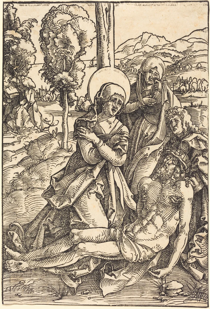 Lamentation for Christ by Hans Baldung Grien, print, 1510