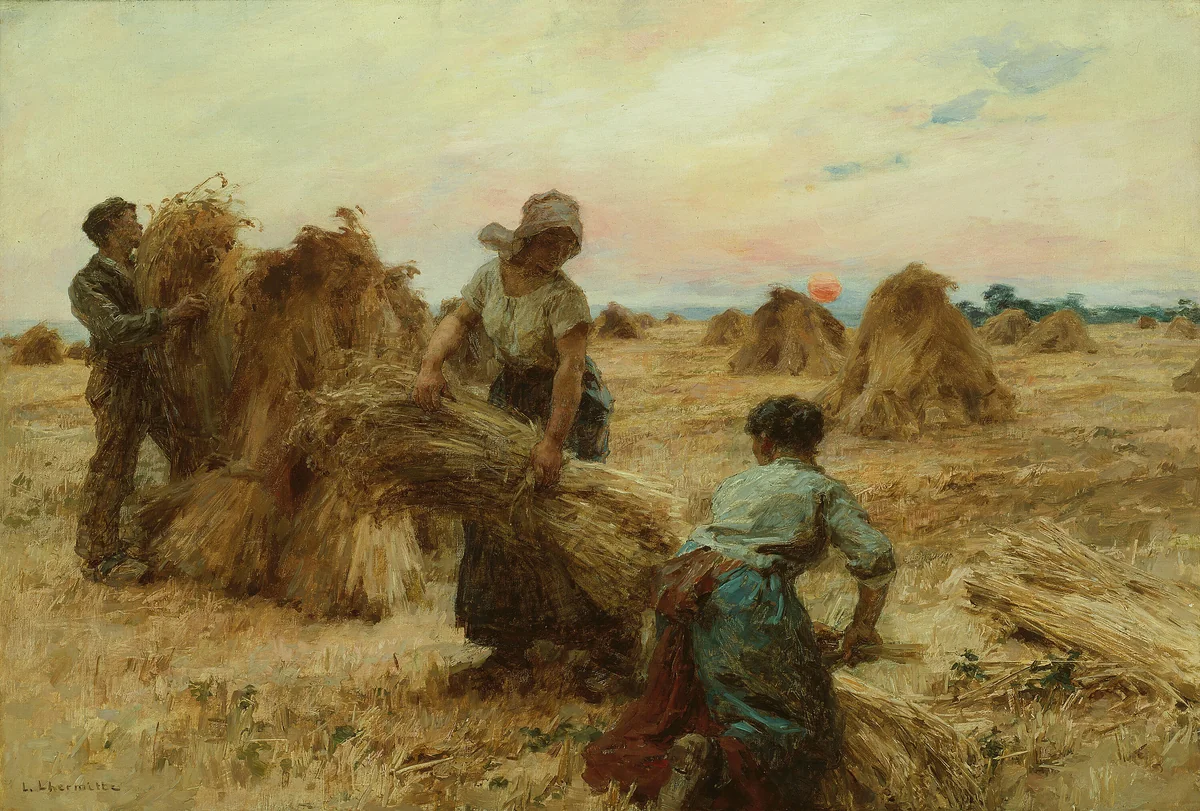 The Harvesters by Léon Augustin Lhermitte, painting, 1888-1889