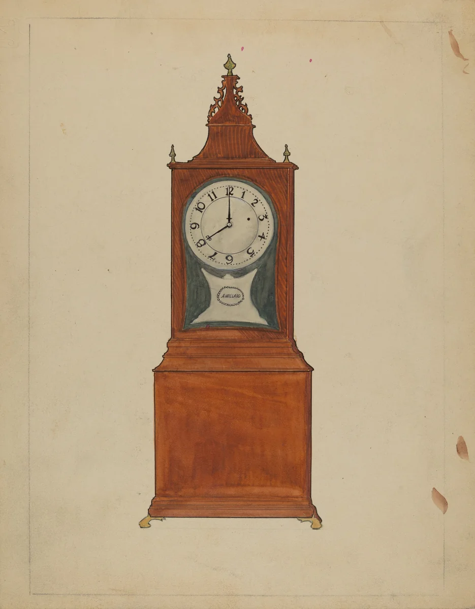 Clock by John Dieterich, index of american design, 1935-1942