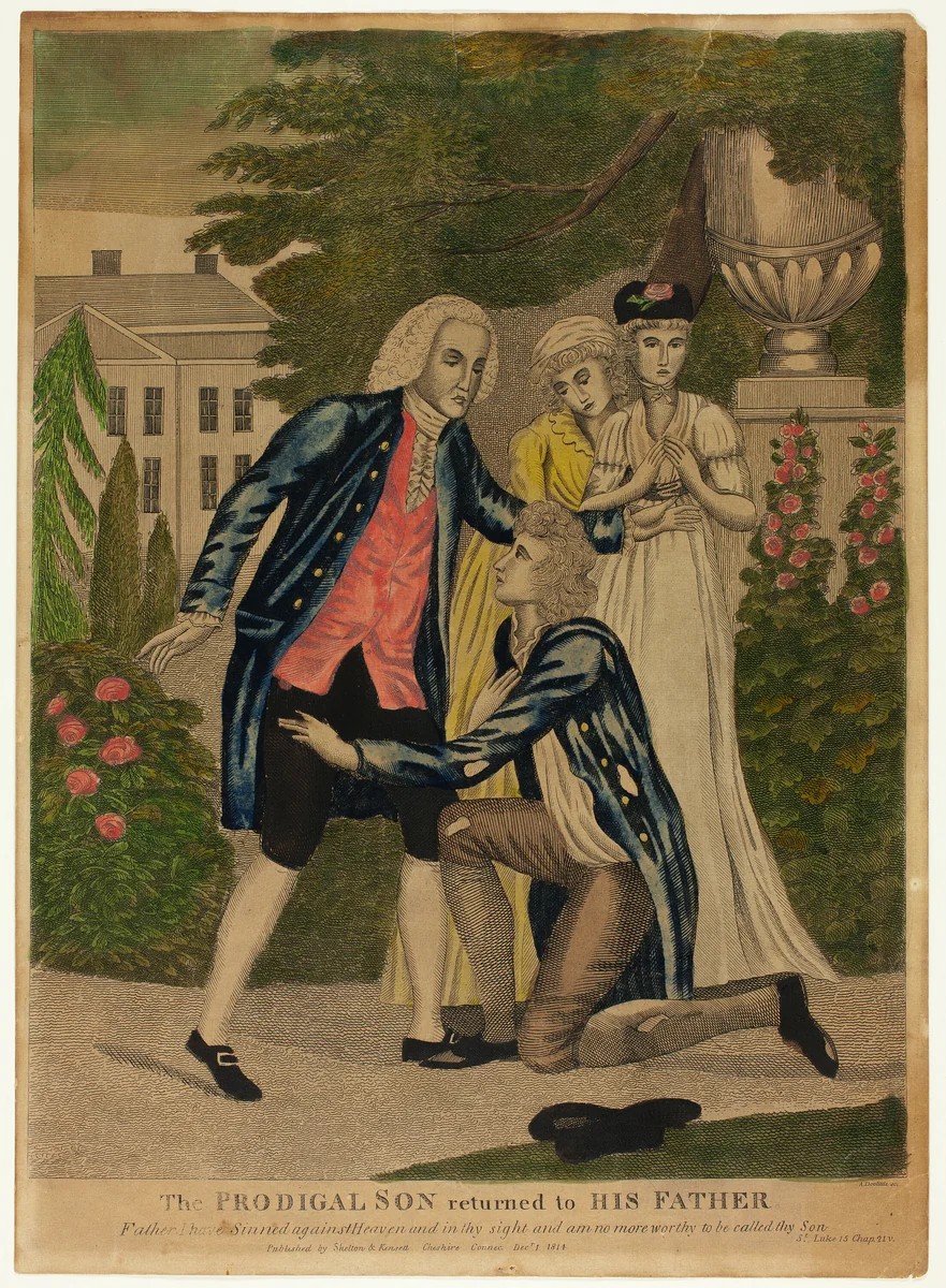 The Prodigal Son Returned to His Father by Amos Doolittle, print, 1774-1832
