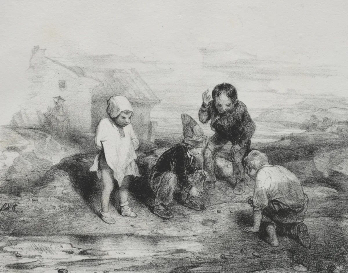 The Deciding Throw by Alexandre-Gabriel Decamps, print, 1820-1860