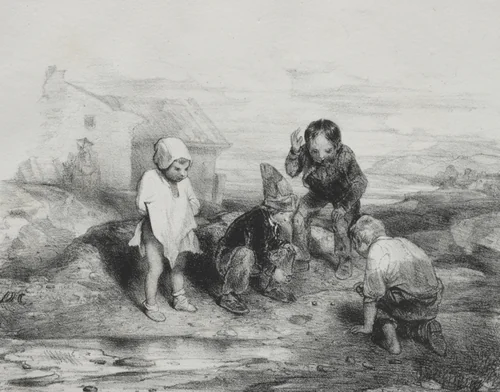 The Deciding Throw by Alexandre-Gabriel Decamps, print, 1820-1860