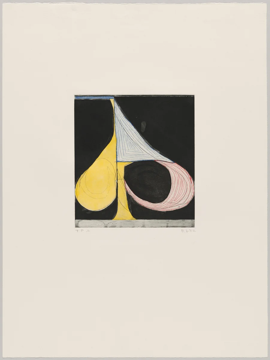 Tri-color Spade by Richard Diebenkorn, print, 1982