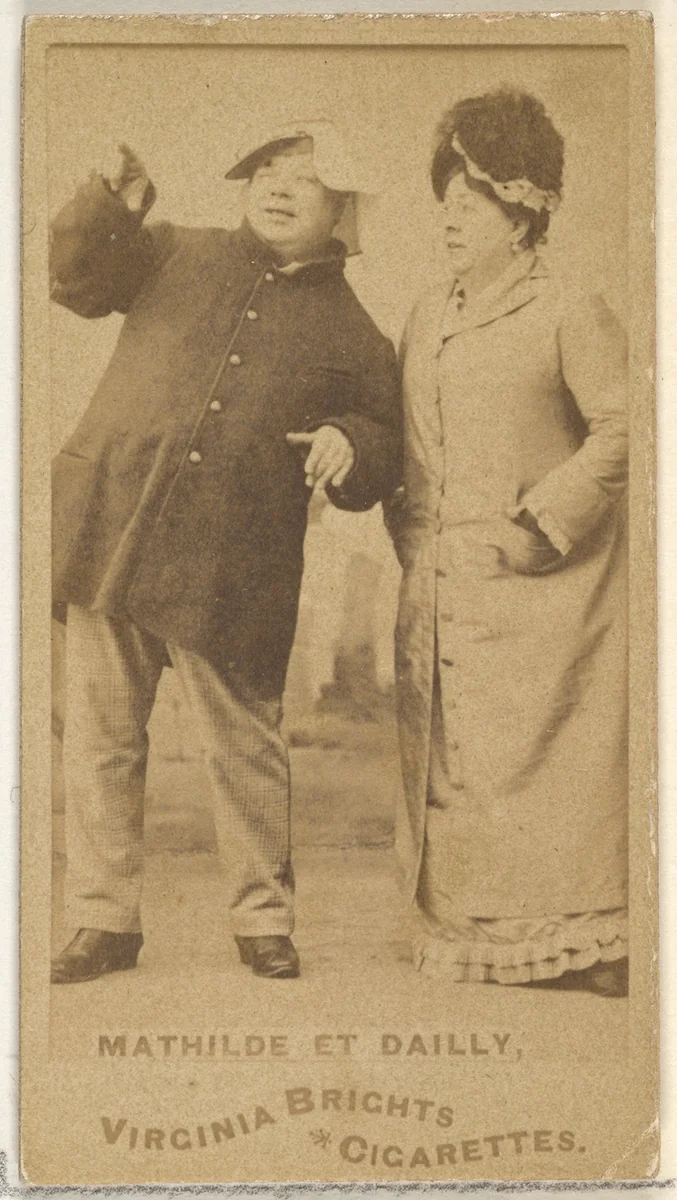 Mathilde et Dailly, from the Actors and Actresses series (N45, Type 1) for Virginia Brights Cigarettes by Allen & Ginter, photograph, 1885-1891