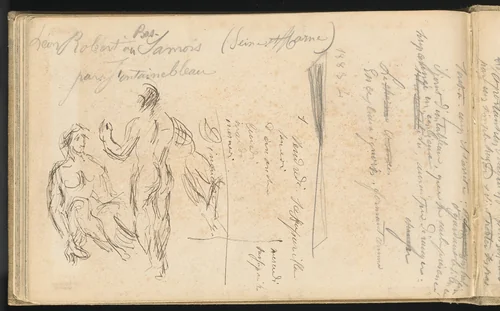 Two Bathers by Paul Cezanne, drawing, 1884-1887