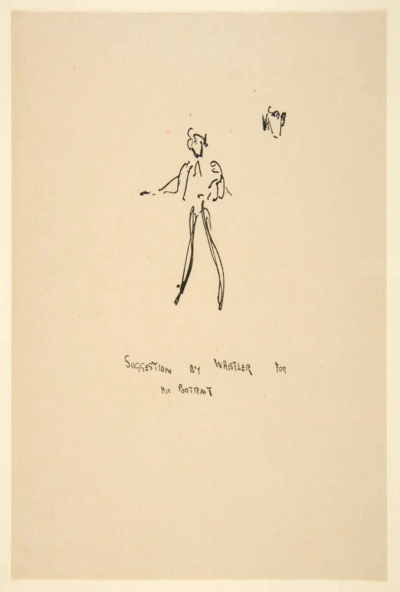 Suggestion by Whistler for his Portrait by James McNeill Whistler, print, 1850-1950