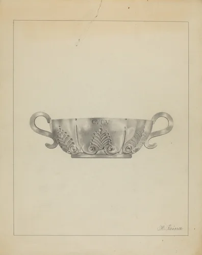 Silver Wine Taster by Horace Reina, index of american design, 1936