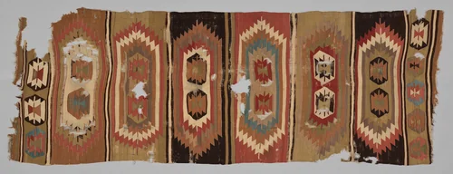 Kilim with Six Double-Niches by Turkey, central Anatolia, textile, 1800-1825