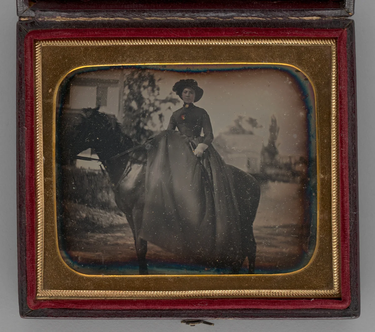 Untitled (Portrait of a Woman on a Horse) by Unknown maker, other, 1850