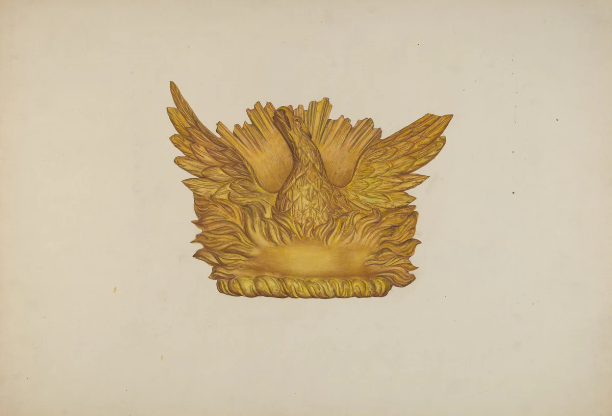 Ornamental Wood Carving: Eagle by Harriette Gale, index of american design, 1940