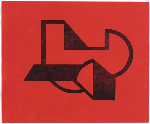 Space Construction 7 (Raumkonstruktion 7) by László Peri, print, 1922