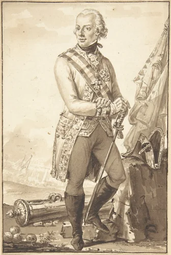 Portrait of Karl Ludwig Johann by Jean-Baptiste-François Bosio, drawing, 1780-1827