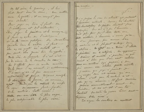 Manuscript Pages [recto] by Paul Gauguin, drawing, 1884-1888