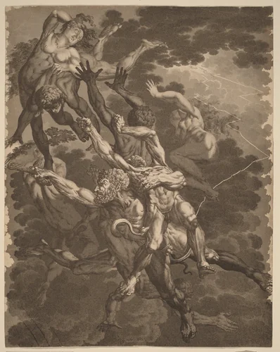 The Damned by Carl Wilhelm Kolbe, print, 1798-1800