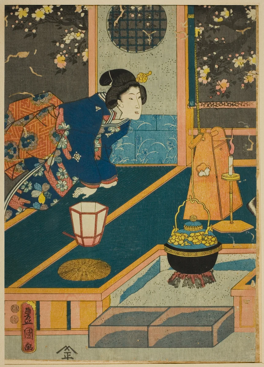 A Spring Night (Yayoi no yube) by Utagawa Kunisada (歌川国貞), print, 1603-1867