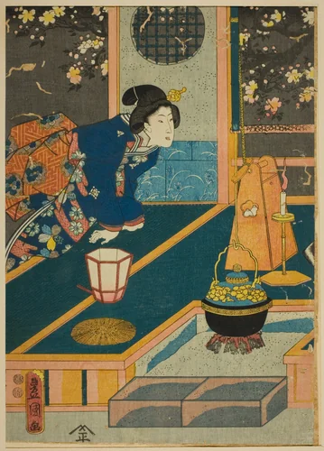 A Spring Night (Yayoi no yube) by Utagawa Kunisada (歌川国貞), print, 1603-1867