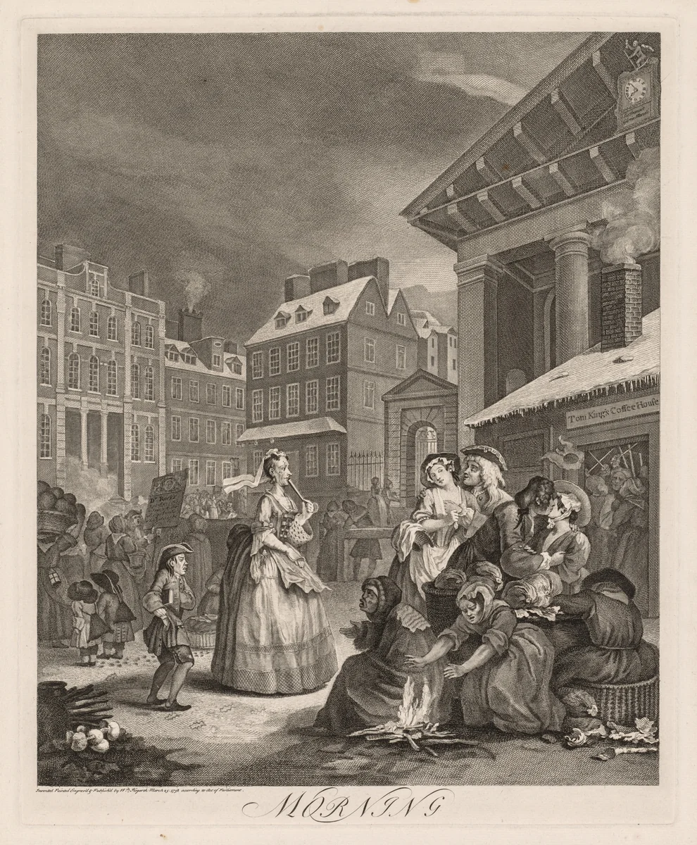 The Four Times of Day by William Hogarth, print, 1738
