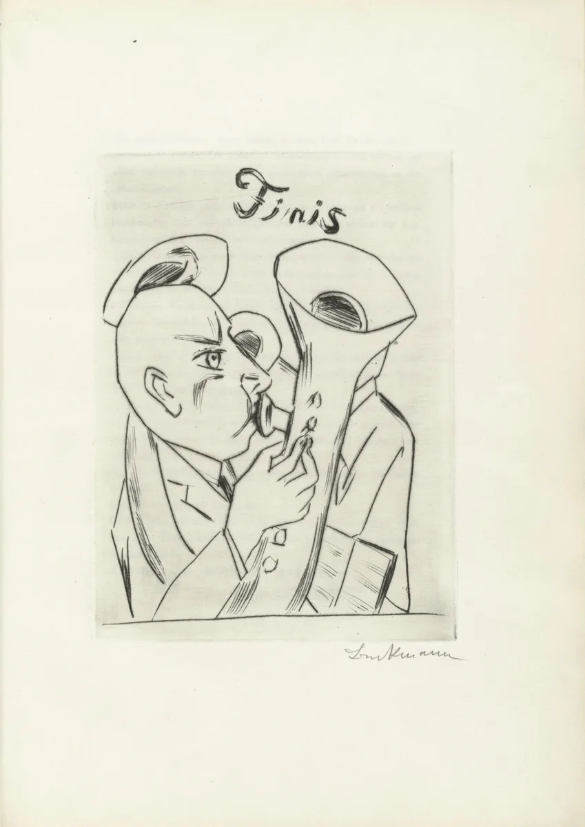 Plate (facing page 44) from Ebbi by Max Beckmann, illustrated book, 1924