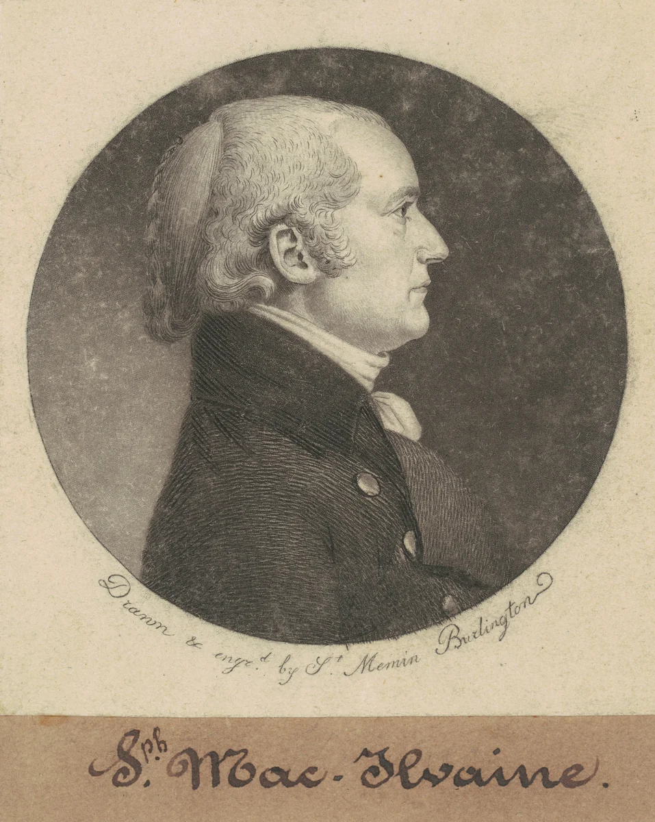 Joseph McIlvaine by Charles B. J. Févret de Saint-Mémin, print, 1798