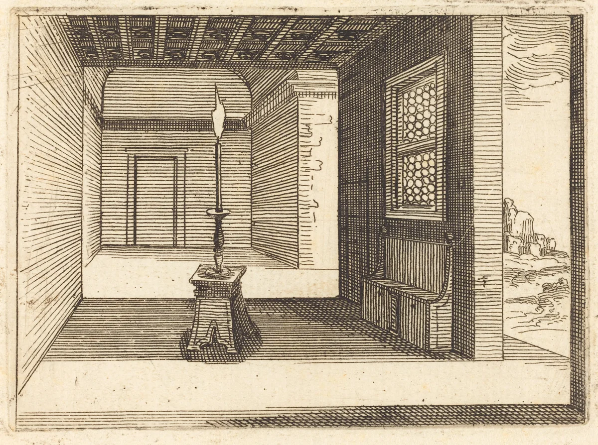 Candle Stick by Jacques Callot, print, 1628