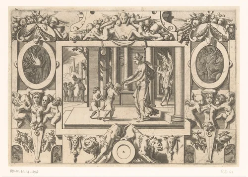 Creüsa ontvangt het betoverde bruidskleed by Unknown, print, 1563