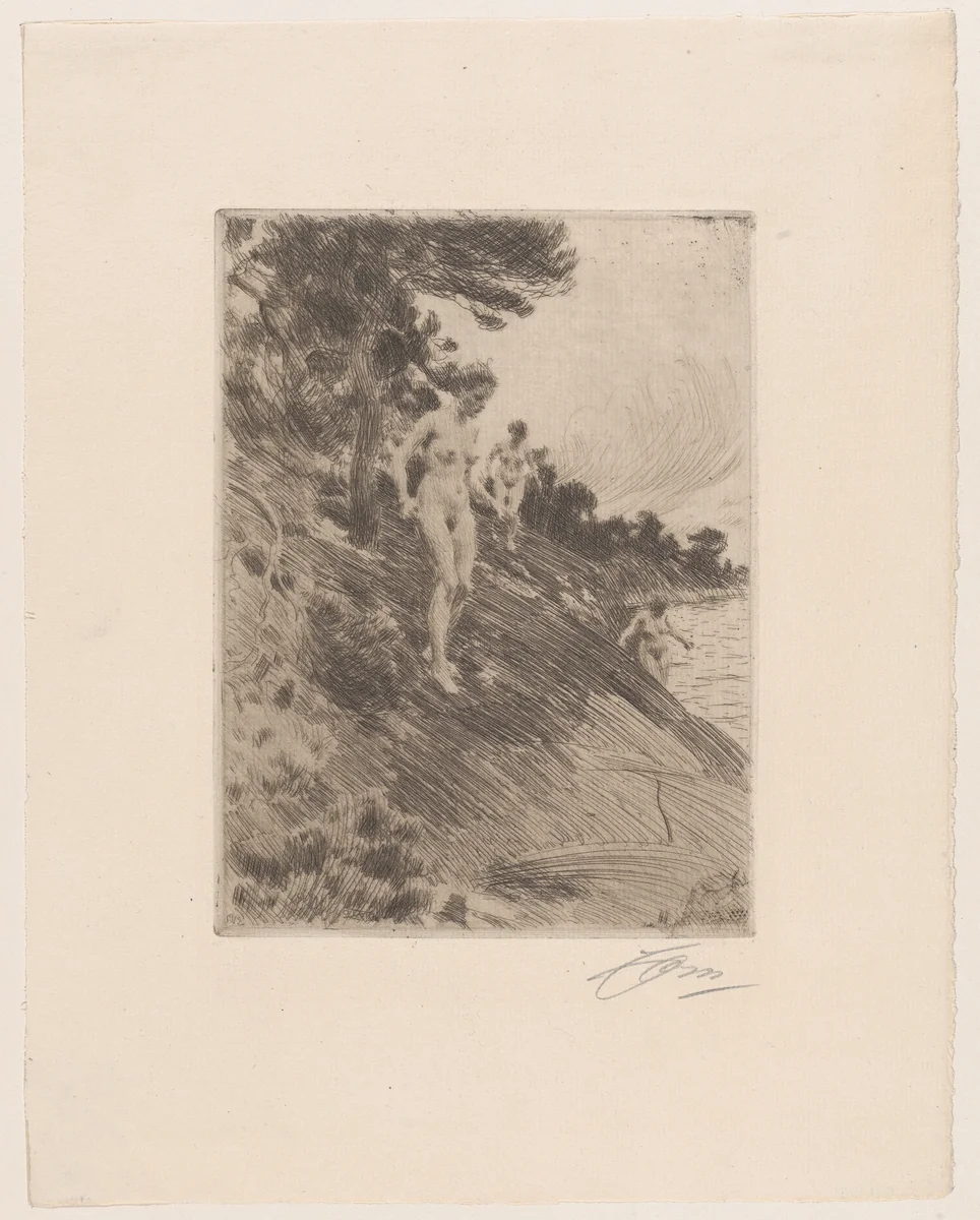 Frightened by Anders Zorn, print, 1912