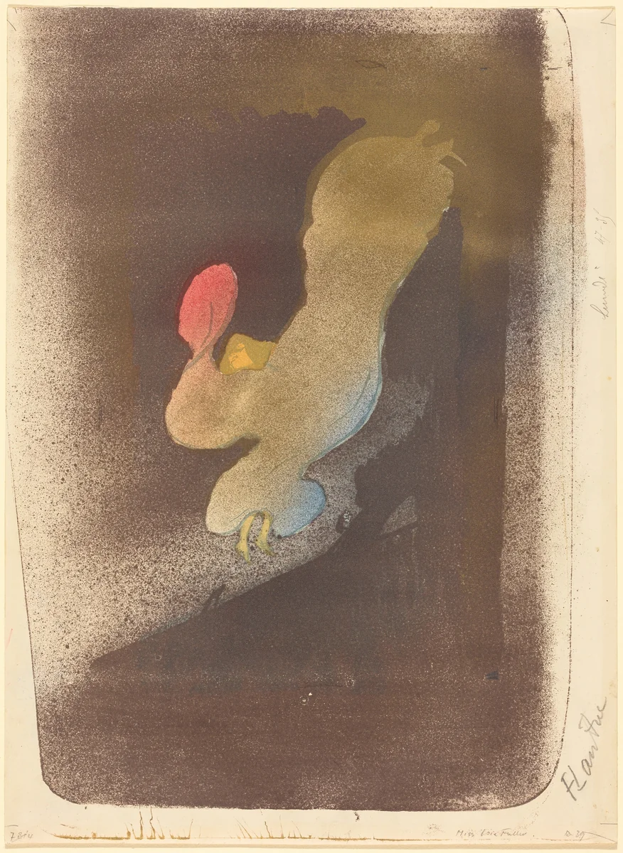 Miss Loïe Fuller by Henri de Toulouse-Lautrec, print, 1893