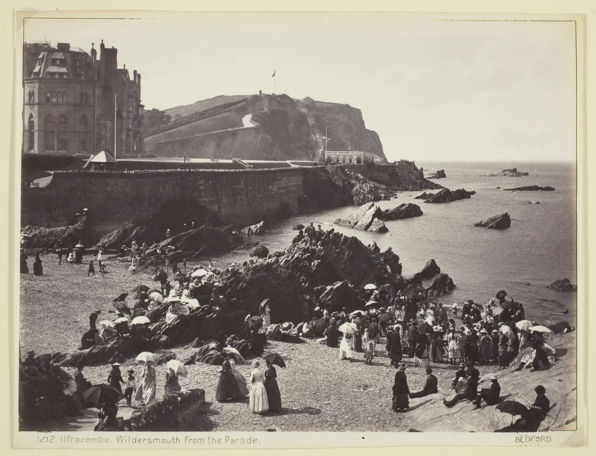 Ilfracombe, Wildersmouth from the Parade by Francis Bedford, photograph, 1860-1894