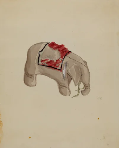 Elephant by Raoul Du Bois, index of american design, 1936