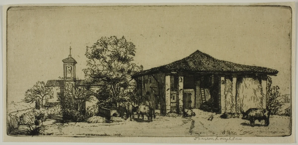 A Tuscan Farm by Donald Shaw MacLaughlan, print, 1904