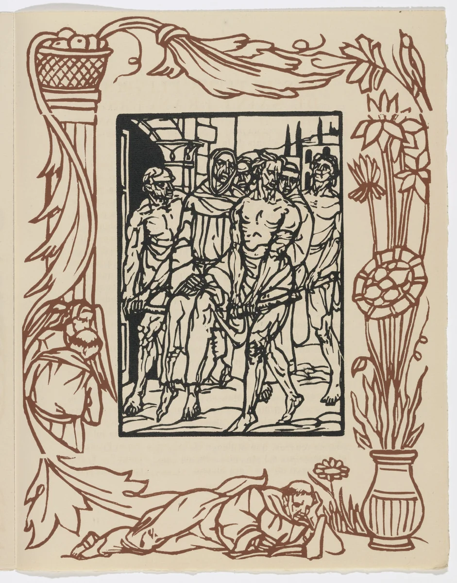 Plate (page 71) from Les Petites Fleurs de St. François (The Little Flowers of St. Francis) by Émile Bernard, illustrated book, 1928