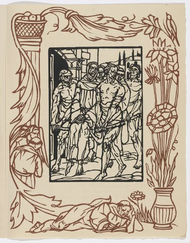 Plate (page 71) from Les Petites Fleurs de St. François (The Little Flowers of St. Francis) by Émile Bernard, illustrated book, 1928