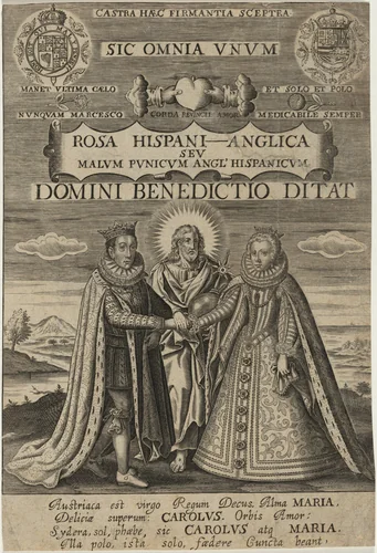 Charles I with the Infanta of Spain by Unknown 19th Century, print, 1800-1899