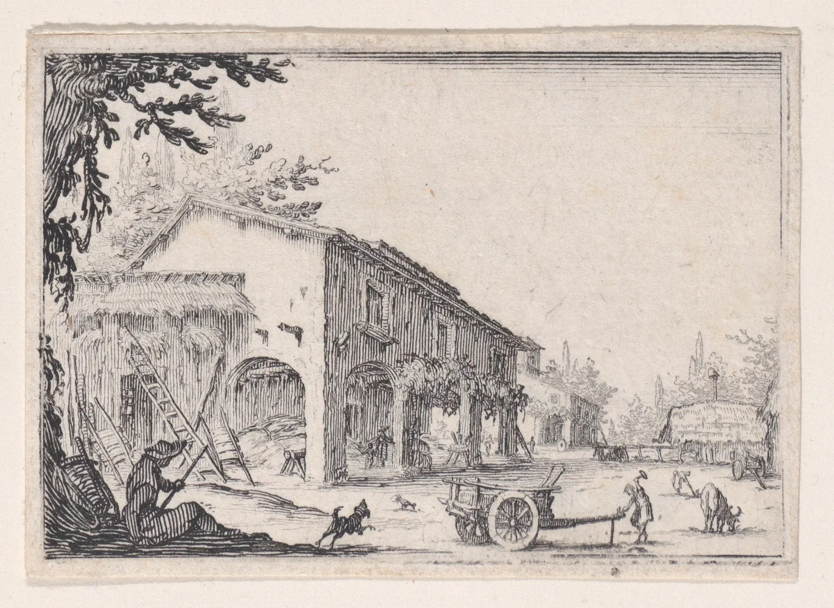 La Factoria (The Factory), from Les Caprices Series A, The Florence Set by Jacques Callot, print, 1617