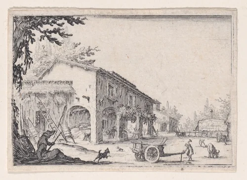La Factoria (The Factory), from Les Caprices Series A, The Florence Set by Jacques Callot, print, 1617