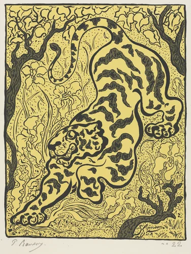 Tiger in the Jungle by Paul Elie Ranson, print, 1893