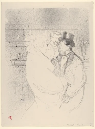 Ida Heath at the Bar by Henri de Toulouse-Lautrec, print, 1894
