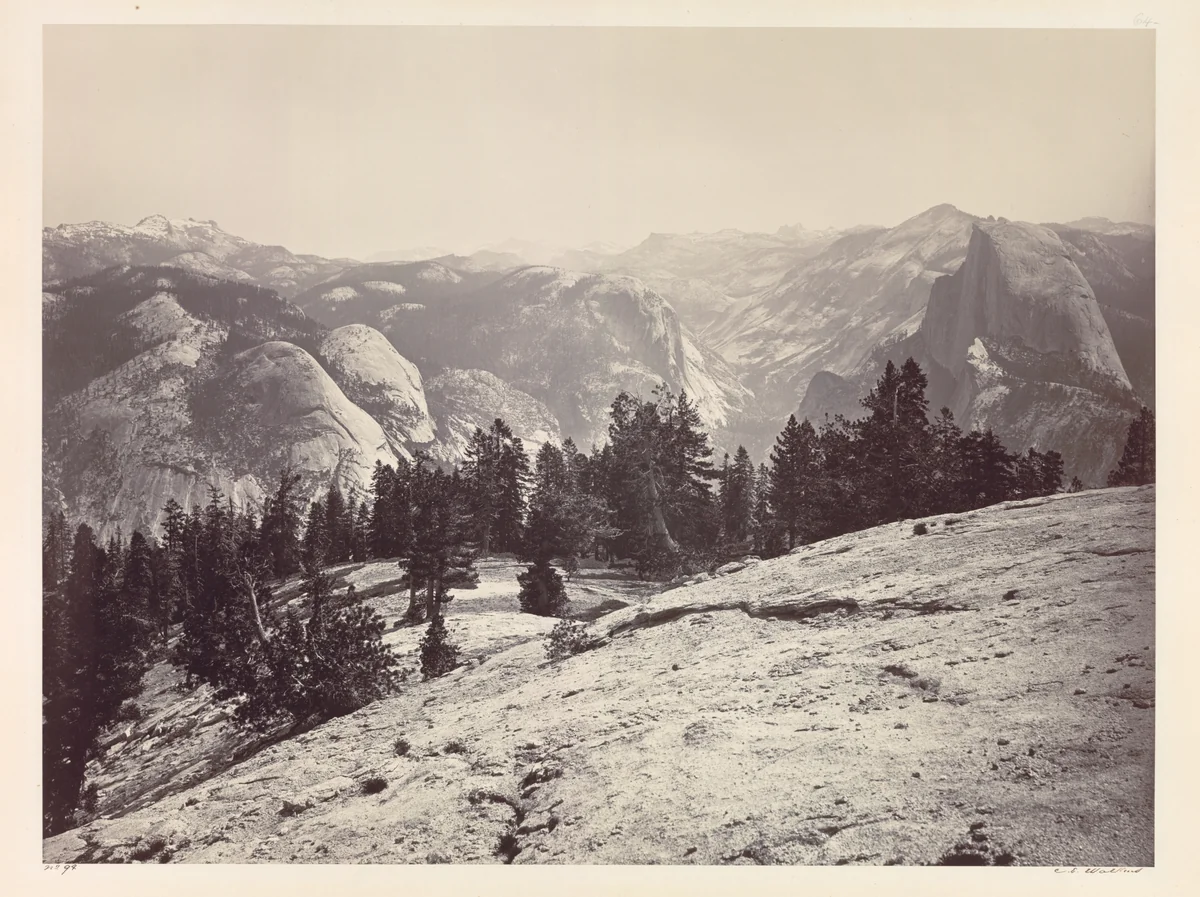 The Domes, from the Sentinel Domes, Yosemite by Carleton E. Watkins, photograph, 1860-1871