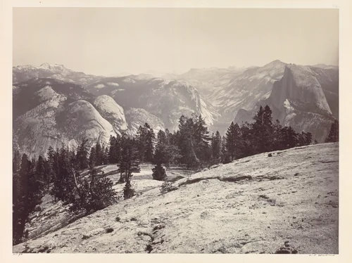 The Domes, from the Sentinel Domes, Yosemite by Carleton E. Watkins, photograph, 1860-1871
