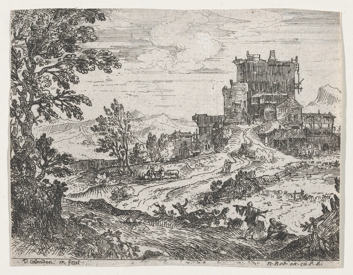 The Nurse by Denis Colandon, print, 1669-1679