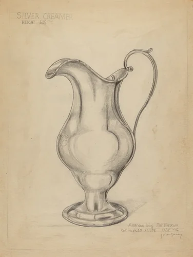 Silver Pitcher by John Garay, index of american design, 1936