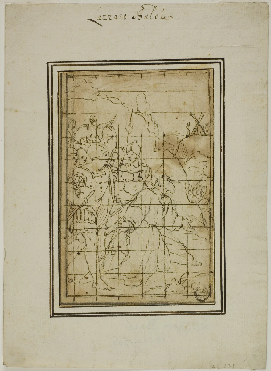 Saint Andrew Led to Martyrdom by Niccolò Circignani, drawing, 1537-1596