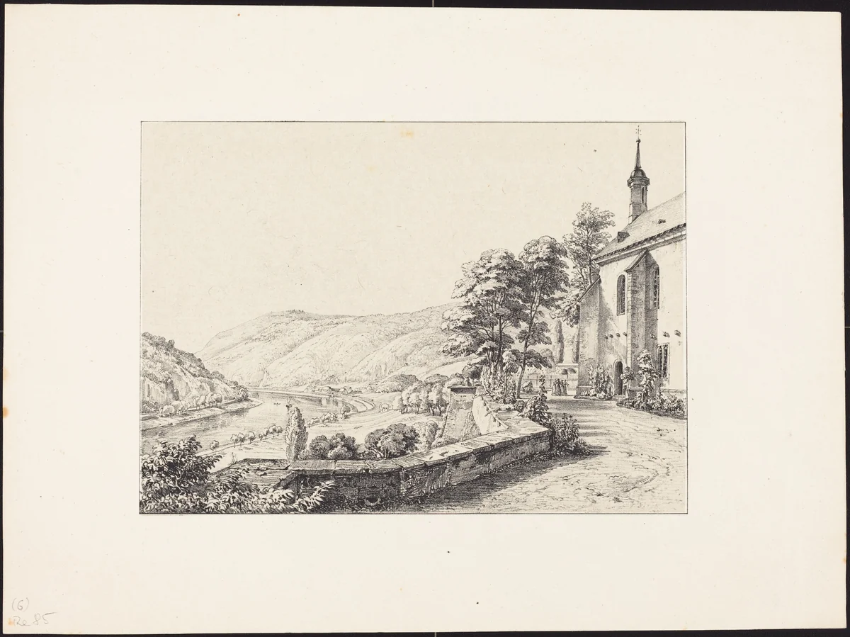 The Convent Terrace by Ernst Fries, print, 1829