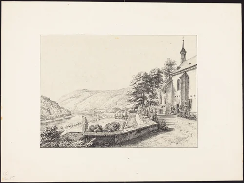The Convent Terrace by Ernst Fries, print, 1829