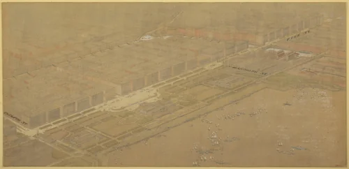 Plate 114 from The Plan of Chicago, 1909: Chicago. Proposed Boulevard and Parkway on Michigan Avenue and Pine Street by Daniel Hudson Burnham
Edward Herbert Bennett
Chris U. Bagge, drawing, 1909