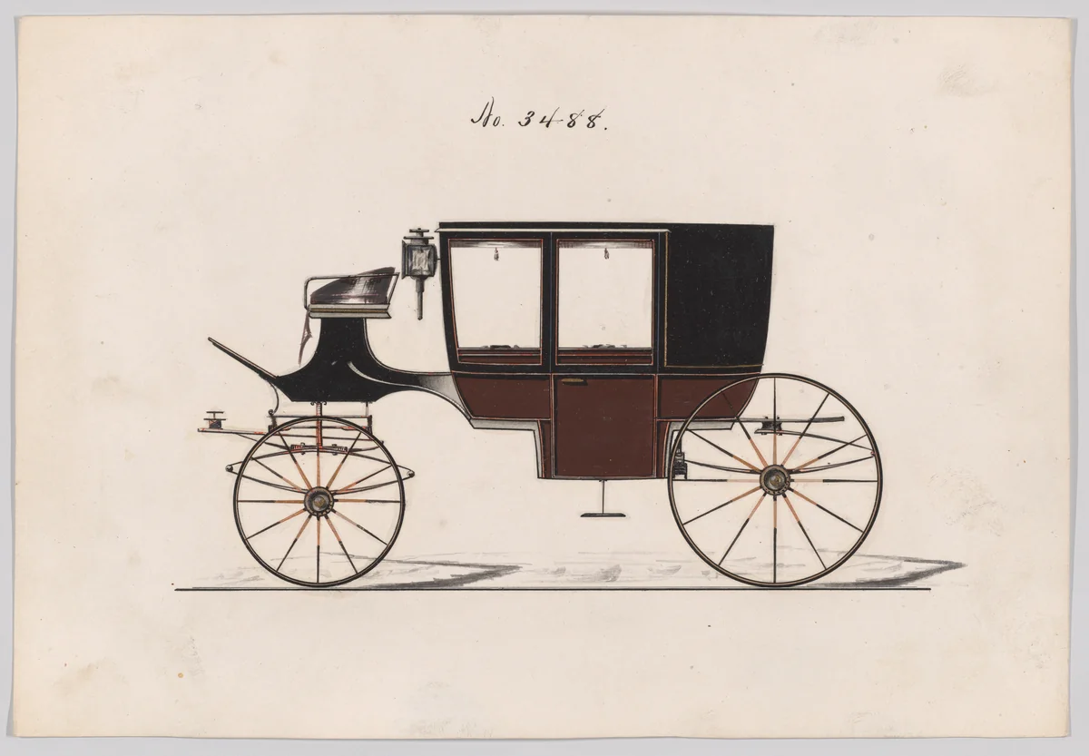 Coach #3488 by Brewster & Co., drawing, 1879